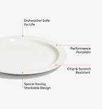 2-Piece Dinner Plate Set - White