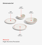 2-Piece Dinner Plate Set - Red