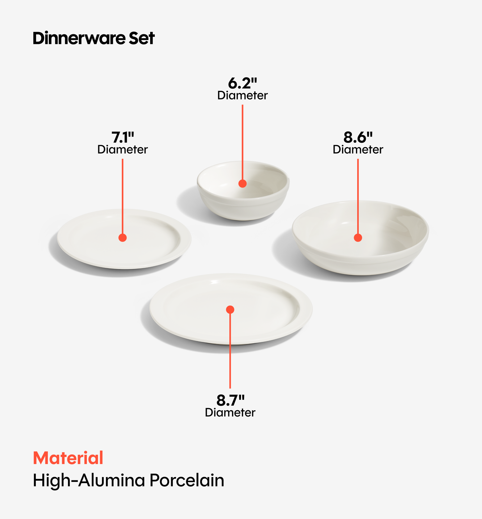 16-Piece Dinnerware Set (Serves 4) - White