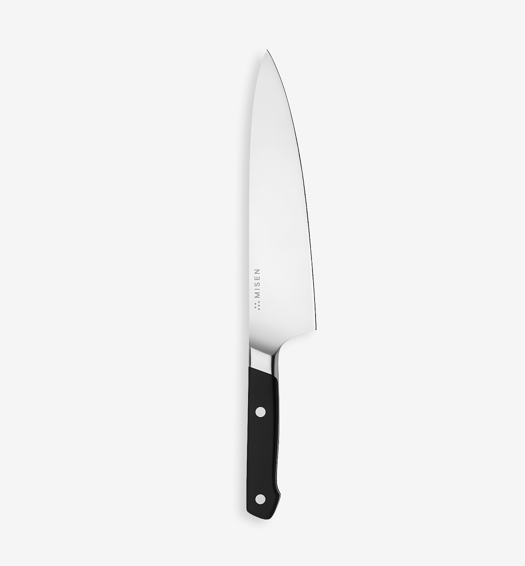 Misen chef's knife with stainless steel blade and black handle