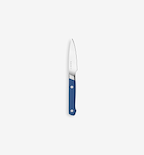 Misen paring knife with blue handle and stainless steel blade