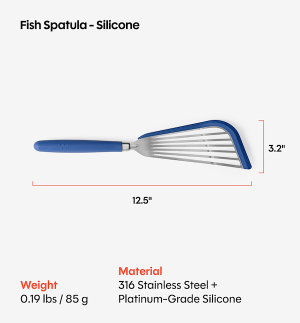Silicone Fish Spatula - Blue