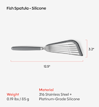 Silicone Fish Spatula - Gray