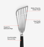 Stainless Steel Fish Spatula - Black