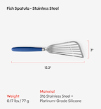 Stainless Steel Fish Spatula - Blue