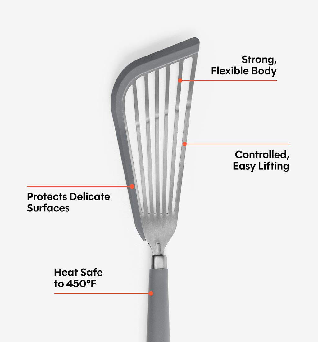 Silicone Fish Spatula - Gray