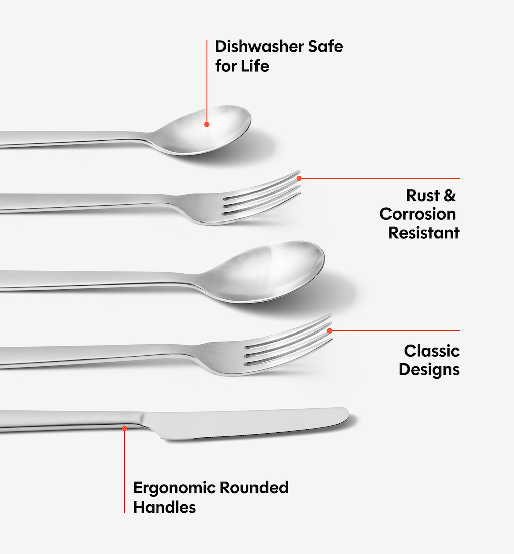 10-Piece Flatware Set (Serves 2) - Brushed