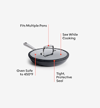 8” Pre-Seasoned Carbon Steel Pan + Glass Lid