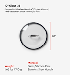 10" Deeper Carbon Nonstick™ Frying Pan + Glass Lid