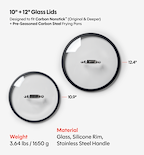 10" + 12" Carbon Nonstick™ Frying Pan + Glass Lids