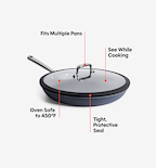 12" Carbon Nonstick™ Frying Pan + Glass Lid