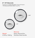 8" + 10" Carbon Nonstick™ Frying Pan + Glass Lids