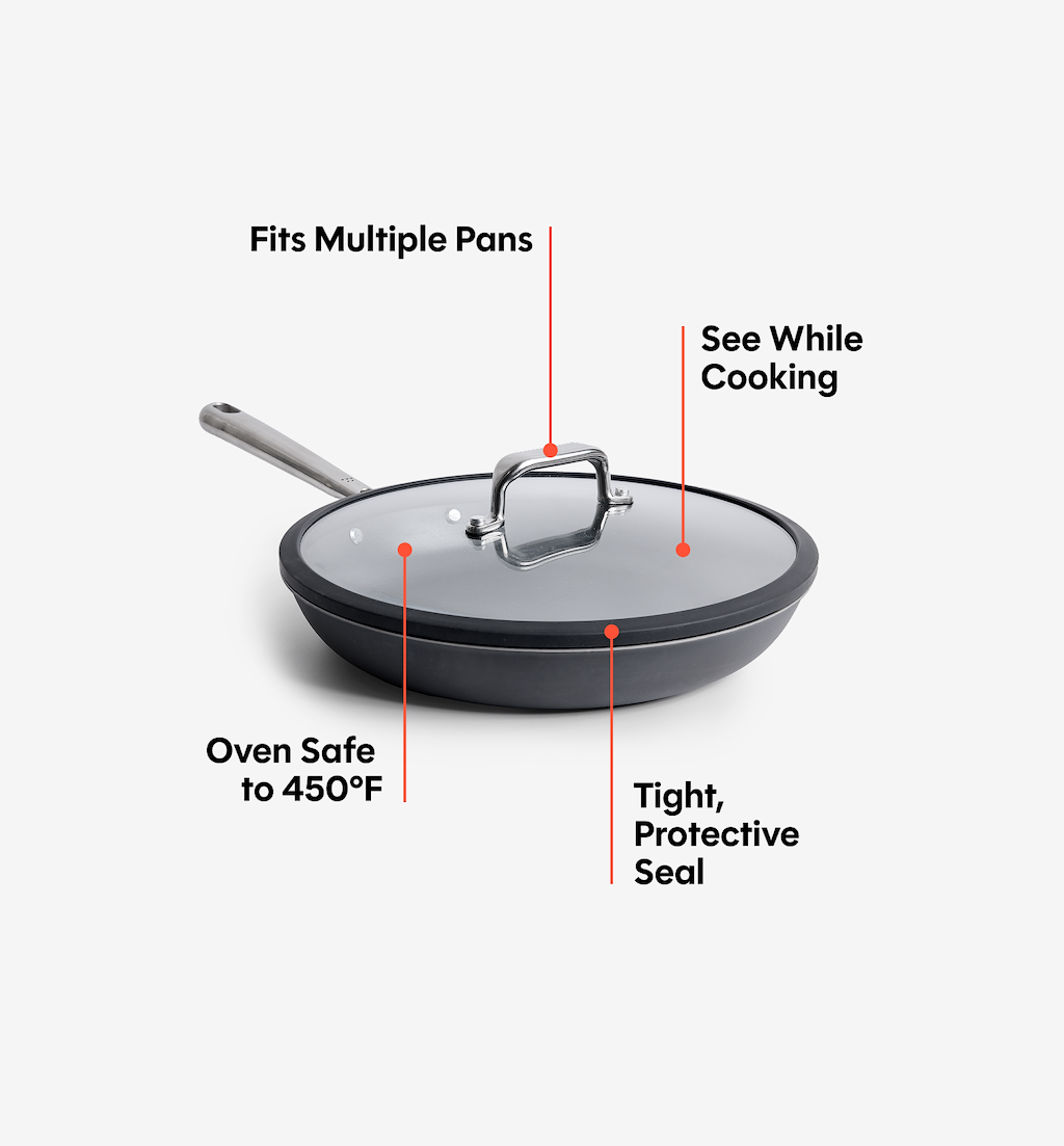 10” Pre-Seasoned Carbon Steel Pan + Glass Lid