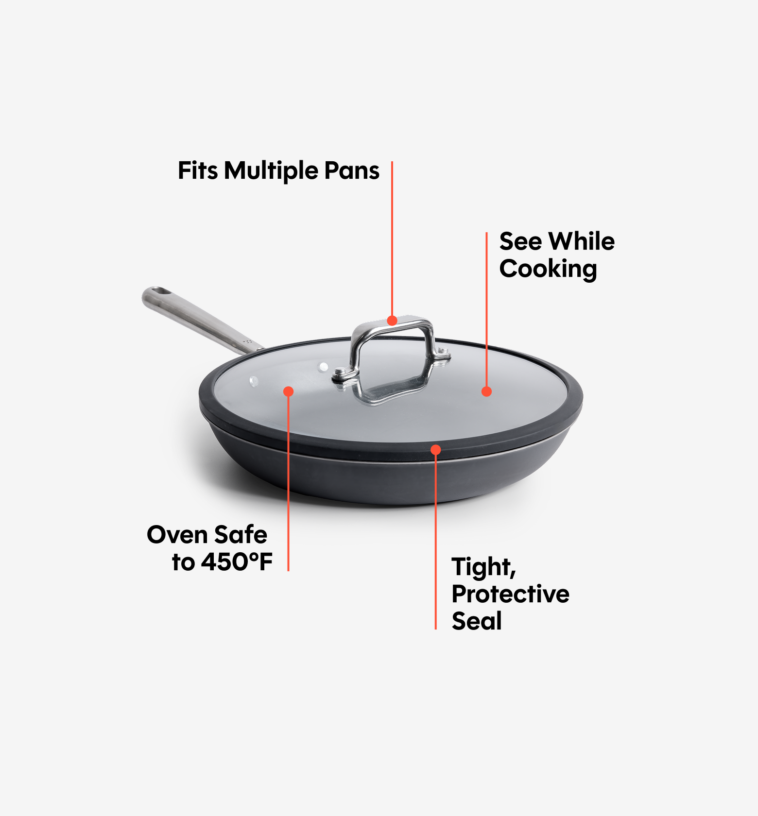 10” Pre-Seasoned Carbon Steel Pan + Glass Lid