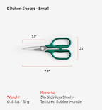 Kitchen Shears - Small - Green