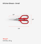 Kitchen Shears - Small - Red