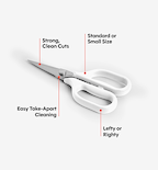 Kitchen Shears - Small - White