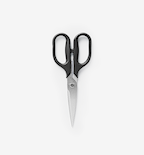 Misen kitchen scissors with black handles and stainless steel blades
