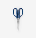 Misen kitchen scissors with blue handles and stainless steel blades
