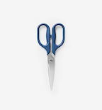 Misen kitchen scissors with blue handles and stainless steel blades