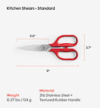 Kitchen Shears - Standard - Red