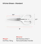 Kitchen Shears - Standard - White