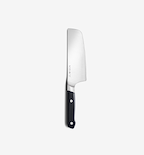 Misen nakiri knife with stainless steel blade and black handle
