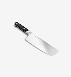 Misen nakiri knife with stainless steel blade and black handle