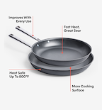 10" + 12" Pre-Seasoned Carbon Steel Frying Pan