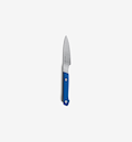 Misen paring knife with blue handle and stainless steel blade