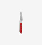 Misen paring knife with red handle and stainless steel blade