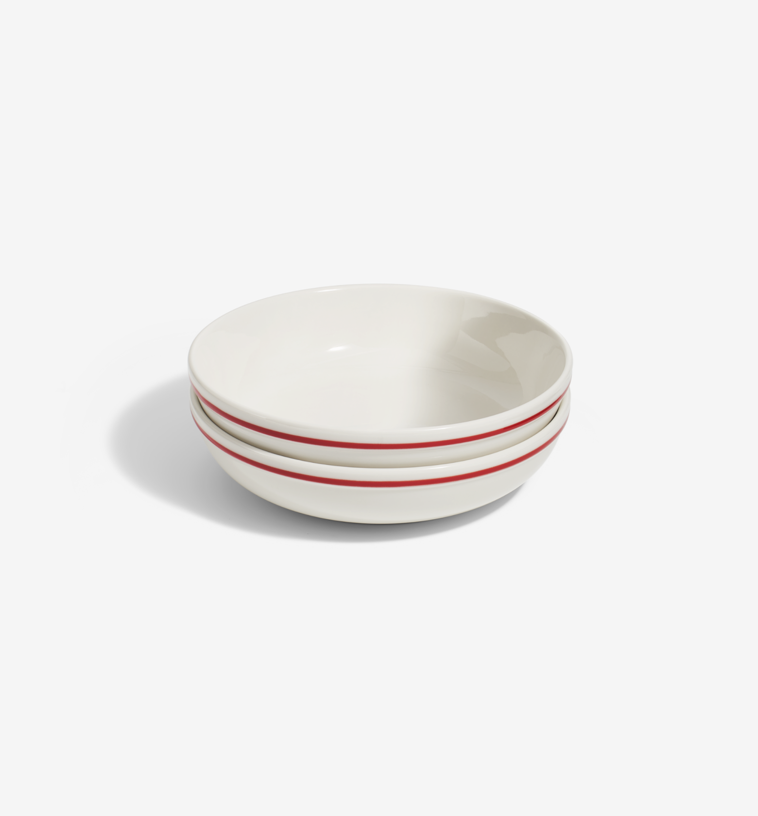 2-Piece Pasta Bowl Set - Red