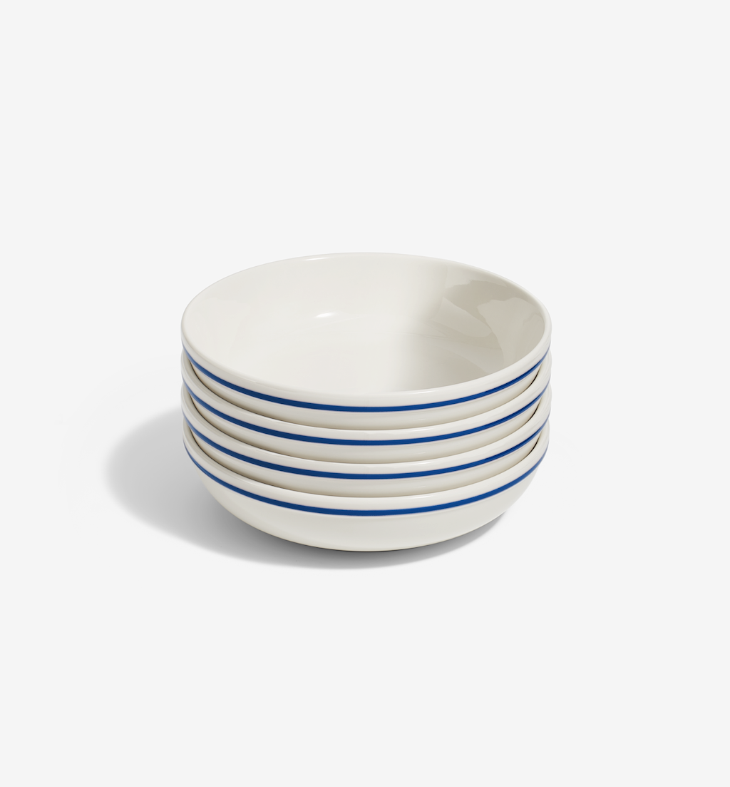 4-Piece Pasta Bowl Set - Blue