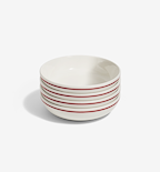 4-Piece Pasta Bowl Set - Red
