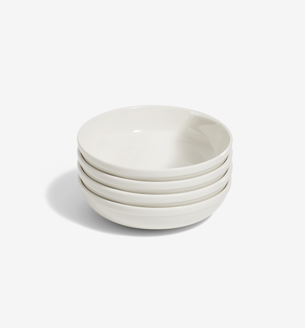 4-Piece Pasta Bowl Set - White