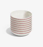 8-Piece Pasta Bowl Set - Red