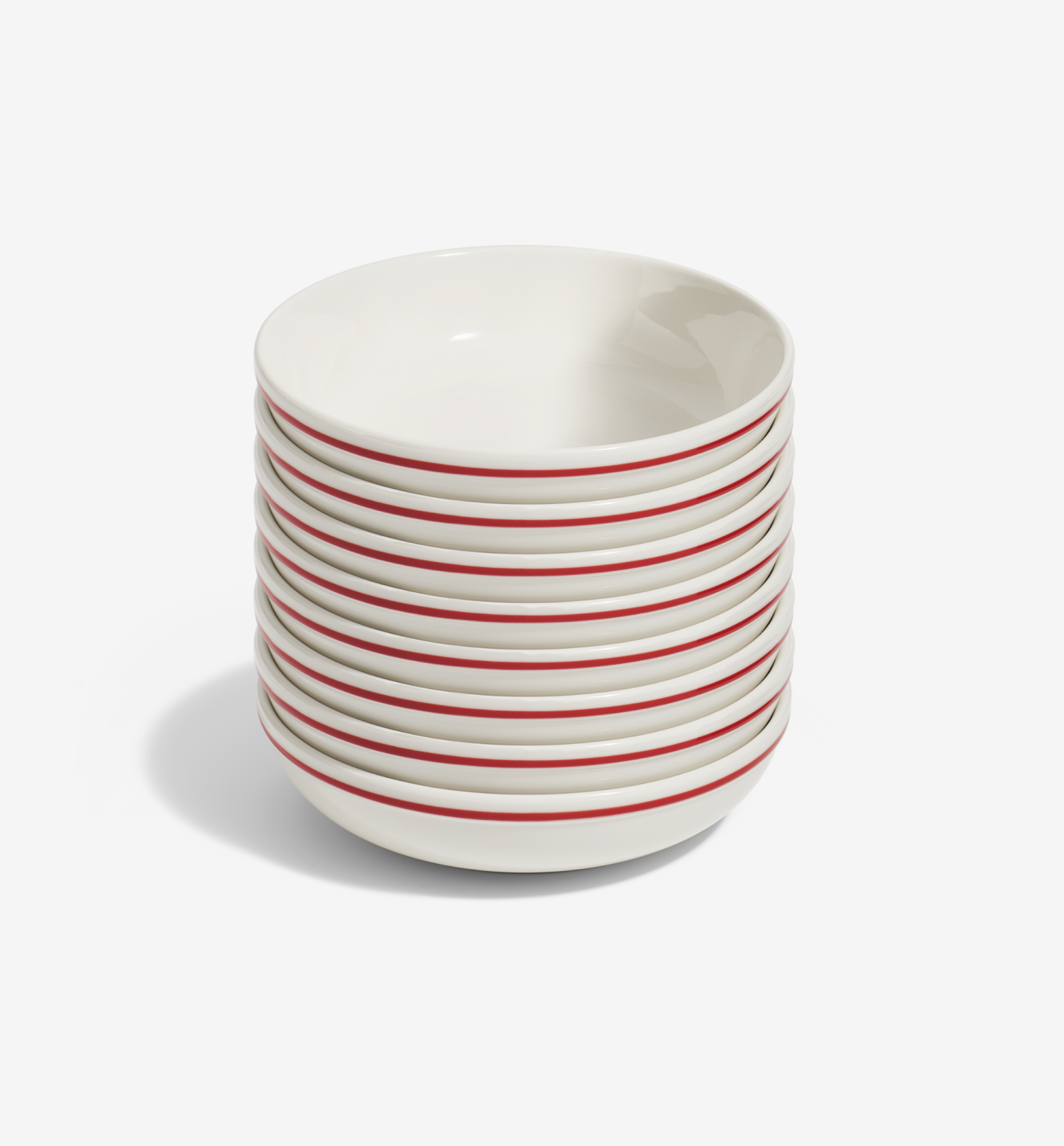 8-Piece Pasta Bowl Set - Red