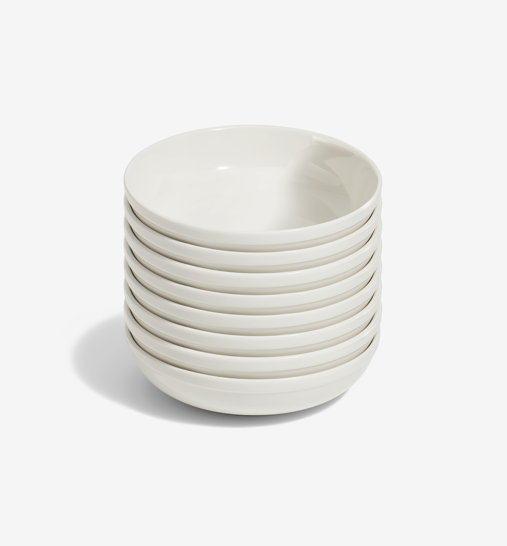 8-Piece Pasta Bowl Set - White