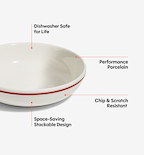 2-Piece Pasta Bowl Set - Red
