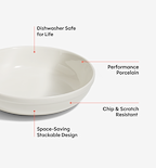2-Piece Pasta Bowl Set - White