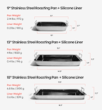 18" Stainless Steel Roasting Pan + Silicone Liner