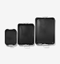 Stainless Steel Roasting Pan Set + Silicone Liners