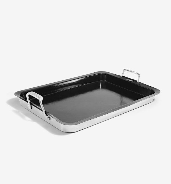 18" Stainless Steel Roasting Pan + Silicone Liner