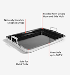 18" Stainless Steel Roasting Pan + Silicone Liner