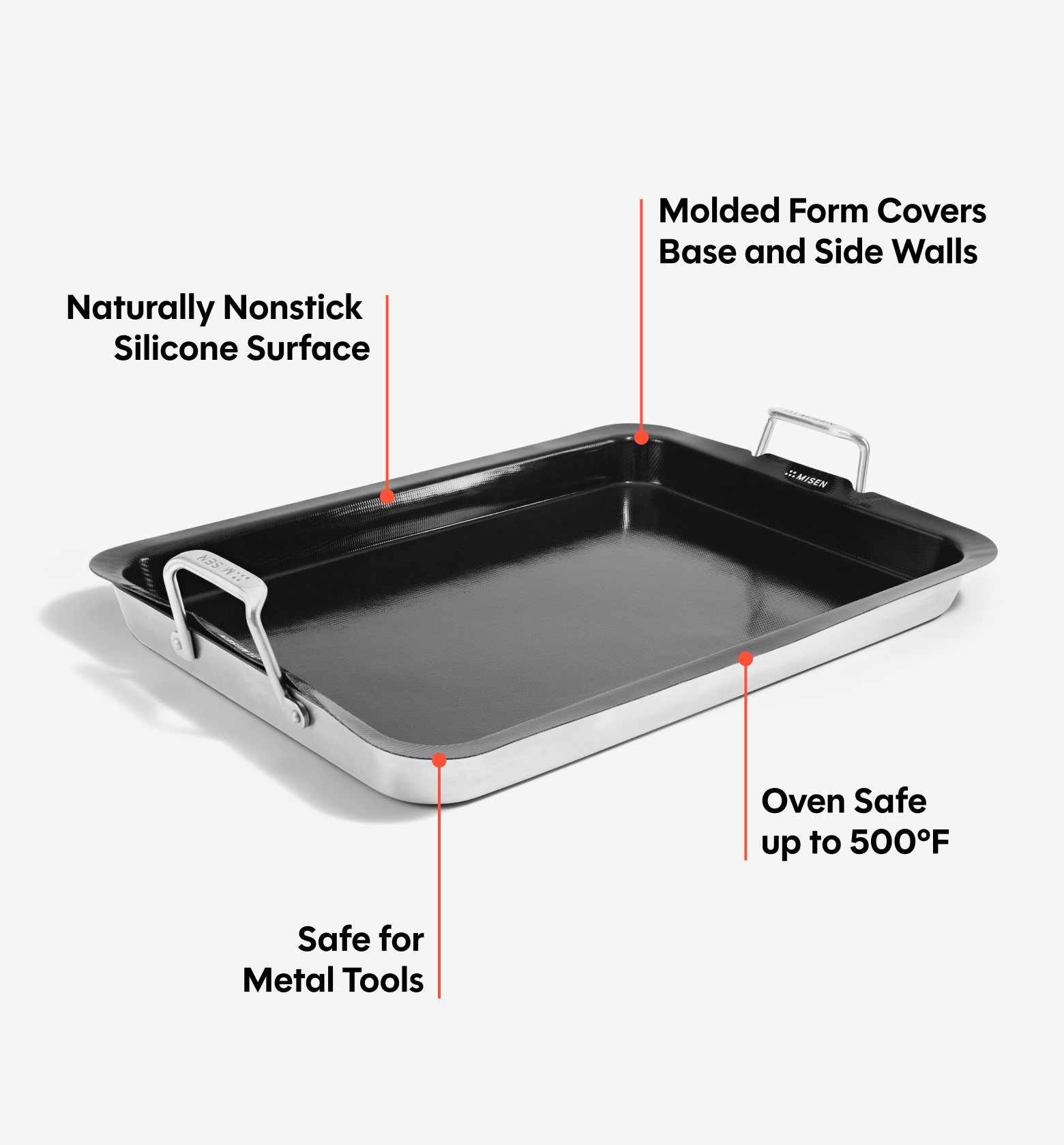 18" Stainless Steel Roasting Pan + Silicone Liner