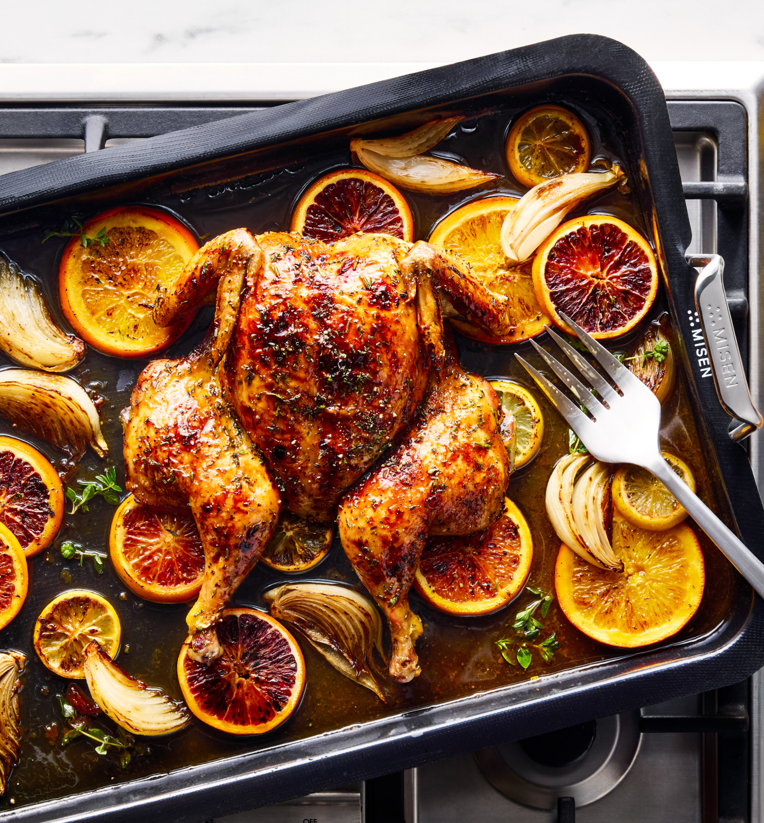 18" Stainless Steel Roasting Pan + Silicone Liner