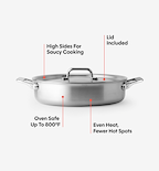 6 QT Stainless Steel Braiser