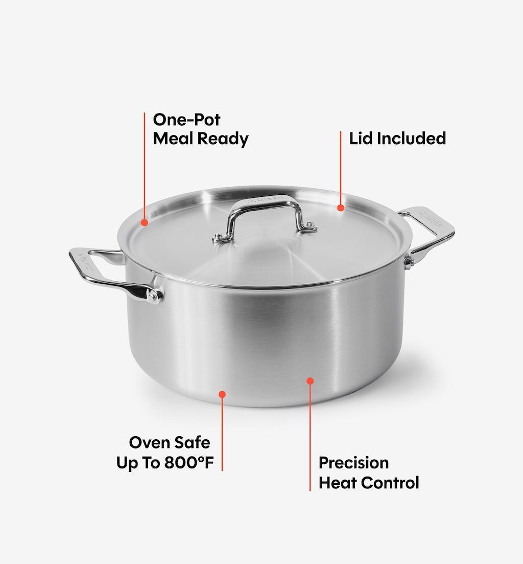 6.75 QT Stainless Steel Dutch Oven