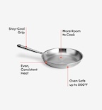 8" Stainless Steel Frying Pan