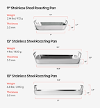 13" Stainless Steel Roasting Pan
